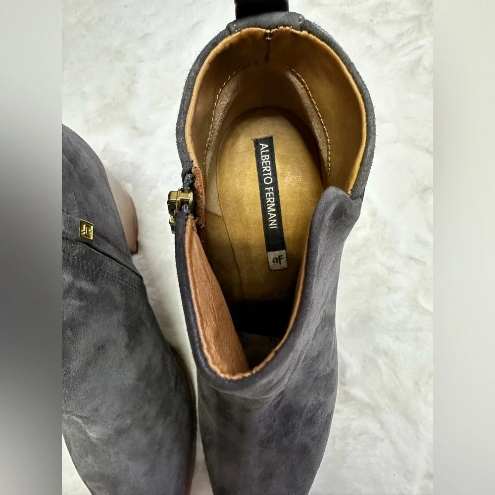 Alberto Fermani Charcoal Ankle Booties
